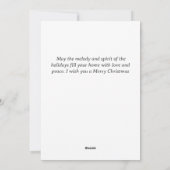 Floral Wreath Elegantes Foto Feiertagskarte (Rückseite)