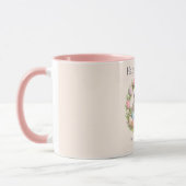 Floral Wreath & Family Photo Personalized Easter  Tasse (Links)