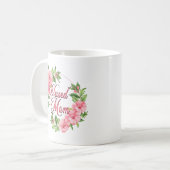 Floral Wreath Gesegnete Mama Kaffeetasse (Vorderseite Links)