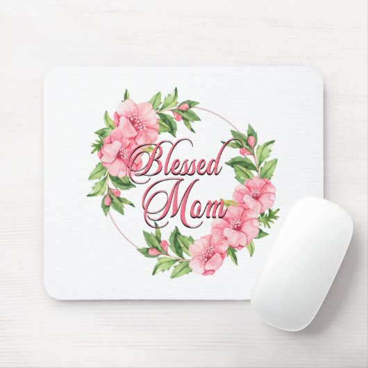 Floral Wreath Gesegnete Mama Mousepad (Mit Mouse)