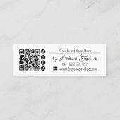 Floral Wreath Handmade | Handgefertigte Visitenkar Mini Visitenkarte (Rückseite)