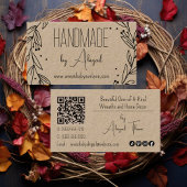 Floral Wreath Handmade | Handgefertigte Visitenkar Visitenkarte