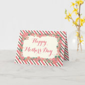 Floral Wreath Happy Mother Day Karte (Gelbe Blume)
