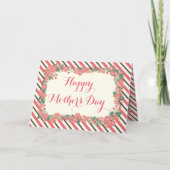 Floral Wreath Happy Mother Day Karte (Vorderseite)