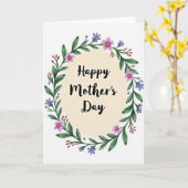 Floral Wreath Honor Message Card Karte (Gelbe Blume)
