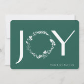 Floral Wreath Joy Logo Firmenweihnacht Einladung (Vorderseite)