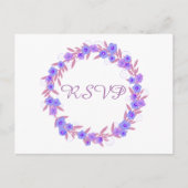 Floral Wreath Lavender UAWG Einladungspostkarte (Vorderseite)