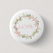 Floral Wreath LCSW Button (Vorderseite)