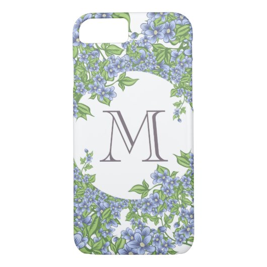 Floral Wreath Monogramm Case-Mate iPhone Hülle (Rückseite)