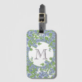 Floral Wreath Monogramm Gepäckanhänger (Vorderseite Vertikal)