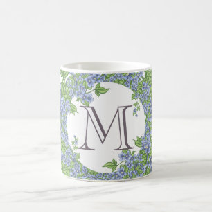 Floral Wreath Monogramm Kaffeetasse