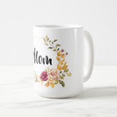 Floral Wreath Monogramm Kaffeetasse (VorderseiteRechts)