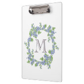 Floral Wreath Monogramm Klemmbrett (Links)