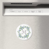 Floral Wreath Monogramm Magnet (In Situ (Geschirrspüler))