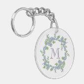 Floral Wreath Monogramm Schlüsselanhänger (Vorderseite links)