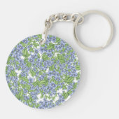 Floral Wreath Monogramm Schlüsselanhänger (Rückseite)