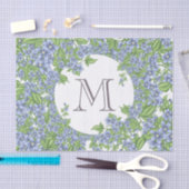 Floral Wreath Monogramm Seidenpapier (Handwerk)