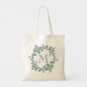 Floral Wreath Monogramm Tragetasche (Vorne)