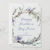 Floral Wreath Mütter Tagesmeldung Einladung (Vorderseite)