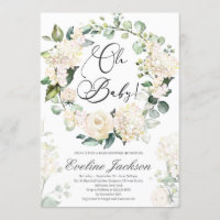 Floral Wreath Oh Baby Dusche