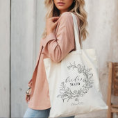 Floral Wreath Personalisiert Bridesmaid Favoriten Tragetasche