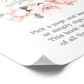 Floral Wreath Sweet Baby Dusche Gästebuchzeichen Poster (Ecke)