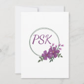 Floral Wreath Triad Wedding Invitation Einladung (Rückseite)