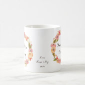 Floral Wreath Vielen Dank Teacher Coffee Tasse (Mittel)