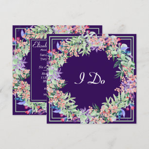 Floral Wreath Wedding Einladung