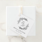 Floral Wreath Wedding Initial Monogram Geschenkanhänger (Beispiel)