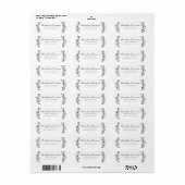 Floral Wreath Wedding Rücksendeadresse Sticker (Vorne)