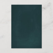 Floral Wreath White Black Emerald Gold Hochzeit RSVP Karte (Rückseite)