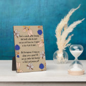 Floral Wunder der Freundschaft Gedicht Plaque Fotoplatte (Seite)