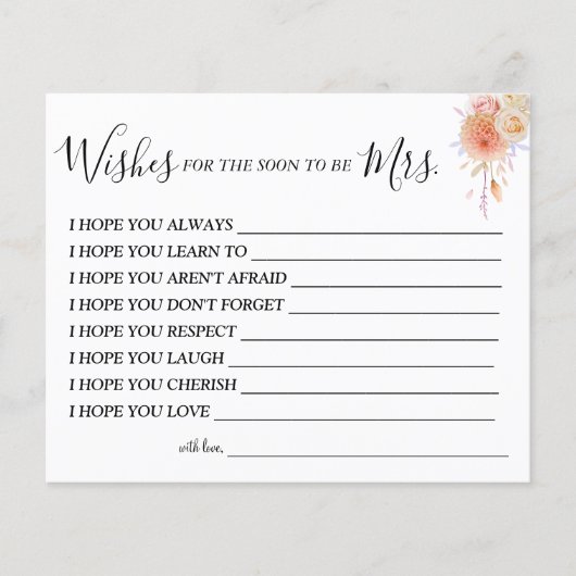 Floral wünscht sich, dass der Bald Frau Card wird Flyer (Vorne)