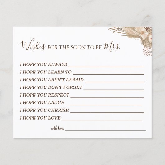 Floral wünscht sich, dass der Bald Frau Card wird Flyer (Vorne)