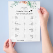 Floral würde sie eher Brautparty spielen Flyer (Hand)