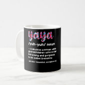 Floral Yaya Definition Oma Muttertag Grandm Kaffeetasse (Vorderseite Links)