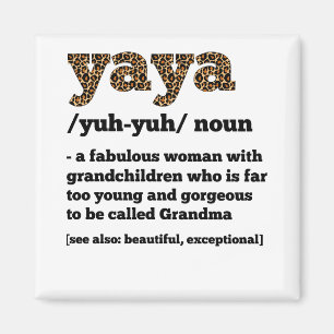 Floral Yaya Definition Oma Muttertag Grandm Magnet