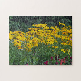 Floral Yellow Daisies Garden Foto Puzzle