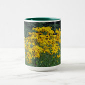 Floral Yellow Daisies Garden Foto Tasse (Zentrum)