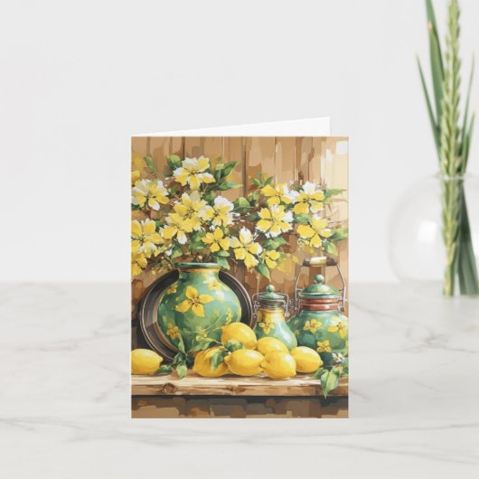 Floral Yellow Lemon Blank (Vorderseite)