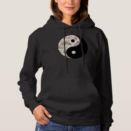 Floral Yin und Yang Hoodie (Vorderseite)