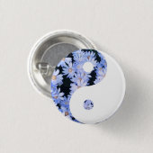 Floral Yin Yang Button (Vorne & Hinten)