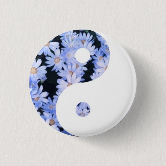 Floral Yin Yang Button (Vorderseite)