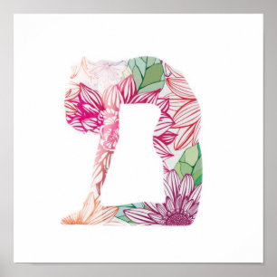 Floral Yoga Poster