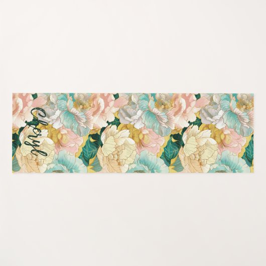 floral yogamatte (Vorderseite (Horizontal))