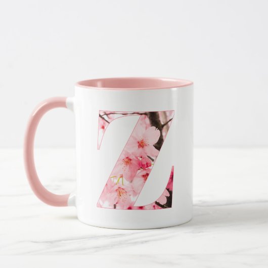 Floral Z Initial Mug | Personalized Name & Traits Tasse (Links)
