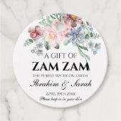 Floral Zamzam-Wasser-Nikah-Muslim-Hochzeitsgeschen Geschenkanhänger (Vorderseite)