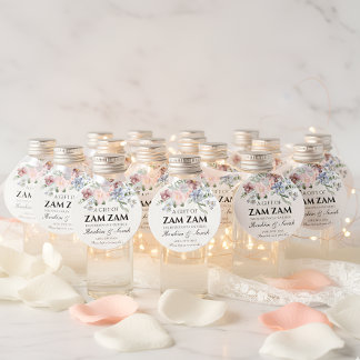 Floral zamzam water nikah muslim wedding favor geschenkanhänger