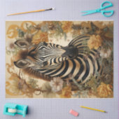 Floral Zebra Seidenpapier (Basteln)